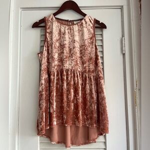 Knox Rose Pink Sleeveless Tiered Top